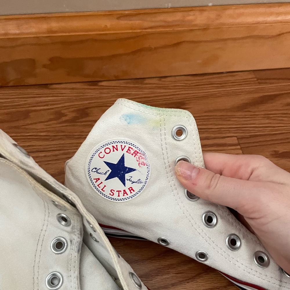 White High-Top Converse - Picture 4 of 9